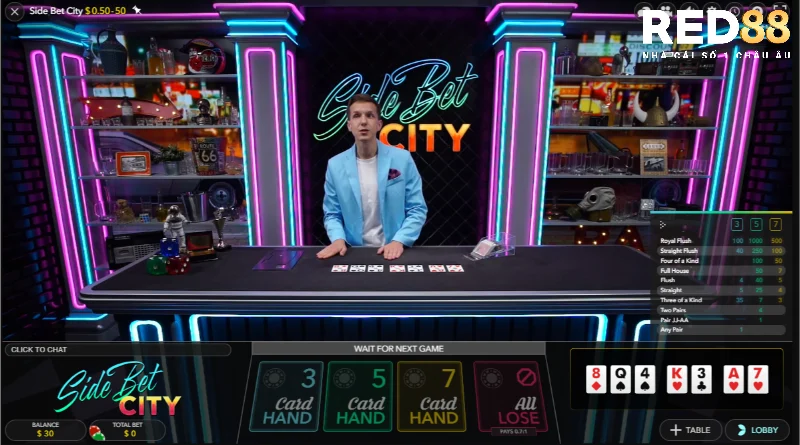 Xếp hạng bài có ở Side Bet City Red88